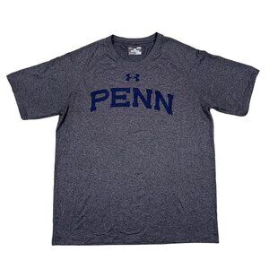 Under Armour Heatgear University of Penn Gray Loose Athletic T-Shirt Size Large